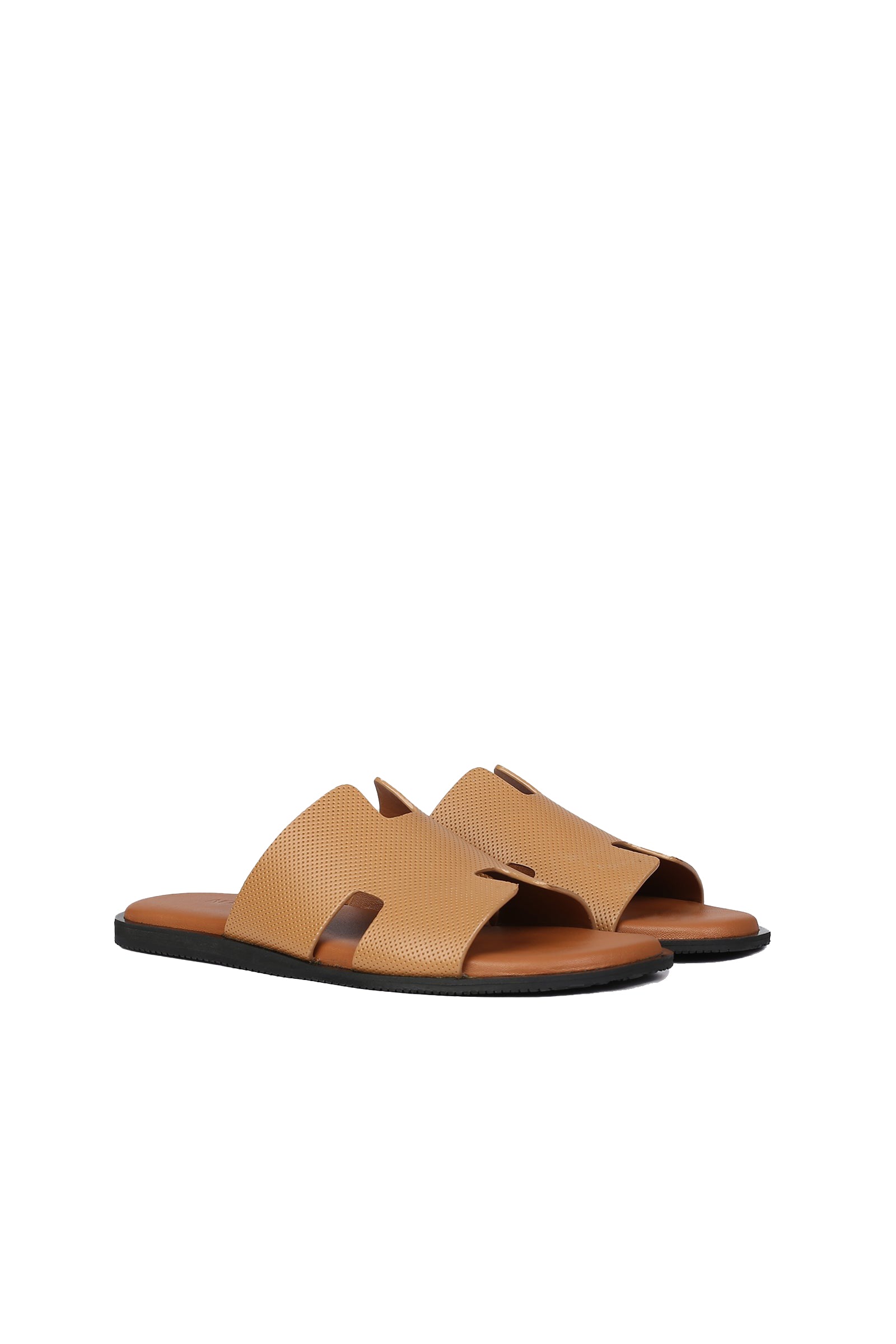 Wesley Men's H Dotted Leather Slipper – Premium Style – Inland