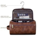 PU Leather Toiletry Bag for Men & Women – Hanging Travel Dopp Kit Organizer