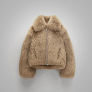 Women’s Brown Winter Shearling Leather Jacket