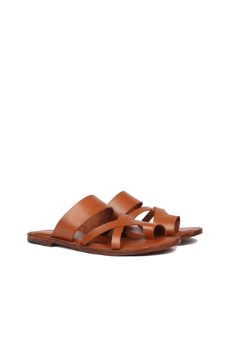 Grayson Men's Luxury Style Flip Flop Tan