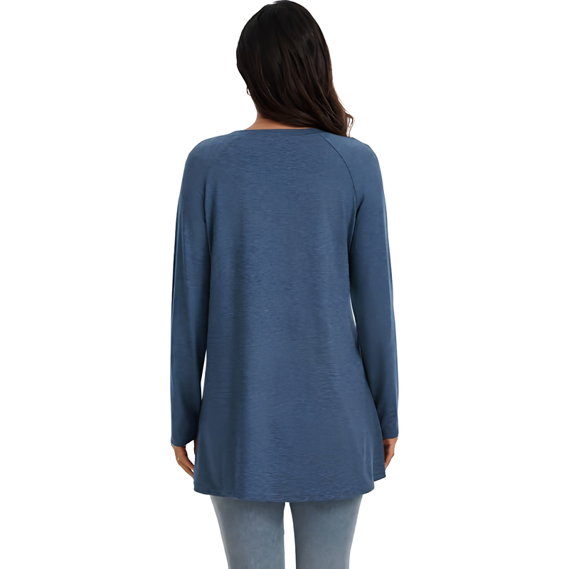 Women's Loose Fit Long Sleeve Tunic Top