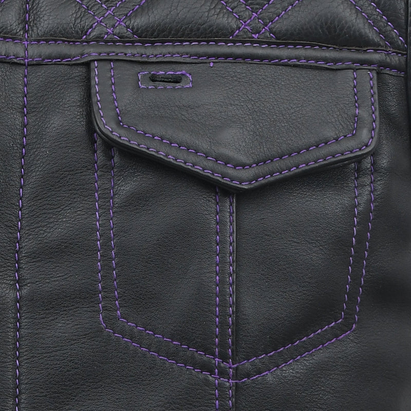 Downside Men's Motorcycle Leather Vest
