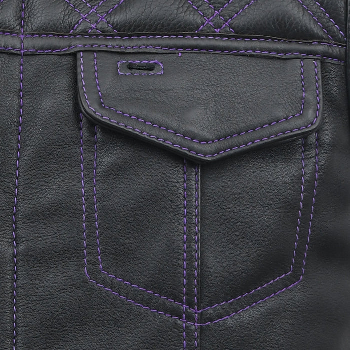 Downside Men's Motorcycle Leather Vest