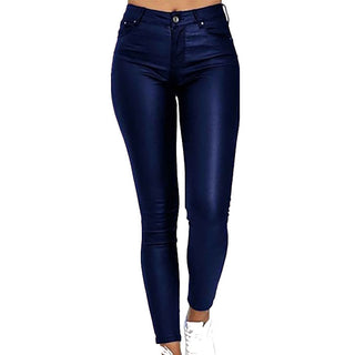 Maisie Women's Real Leather Solid Color Casual Pants