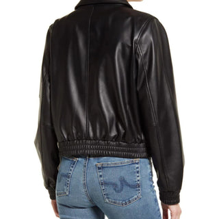 Canan Women's Oversized Leather Jacket Black