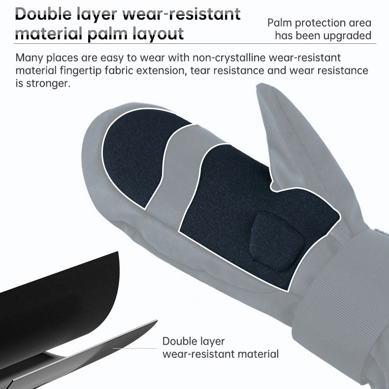 Waterproof Touchscreen Ski Gloves with Wrist Support