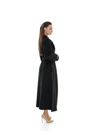 Black Cashmere Blend Coat for Women
