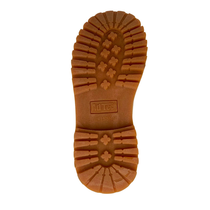 Kids' Tan Work Boot with Padded Collar & Lug Outsole