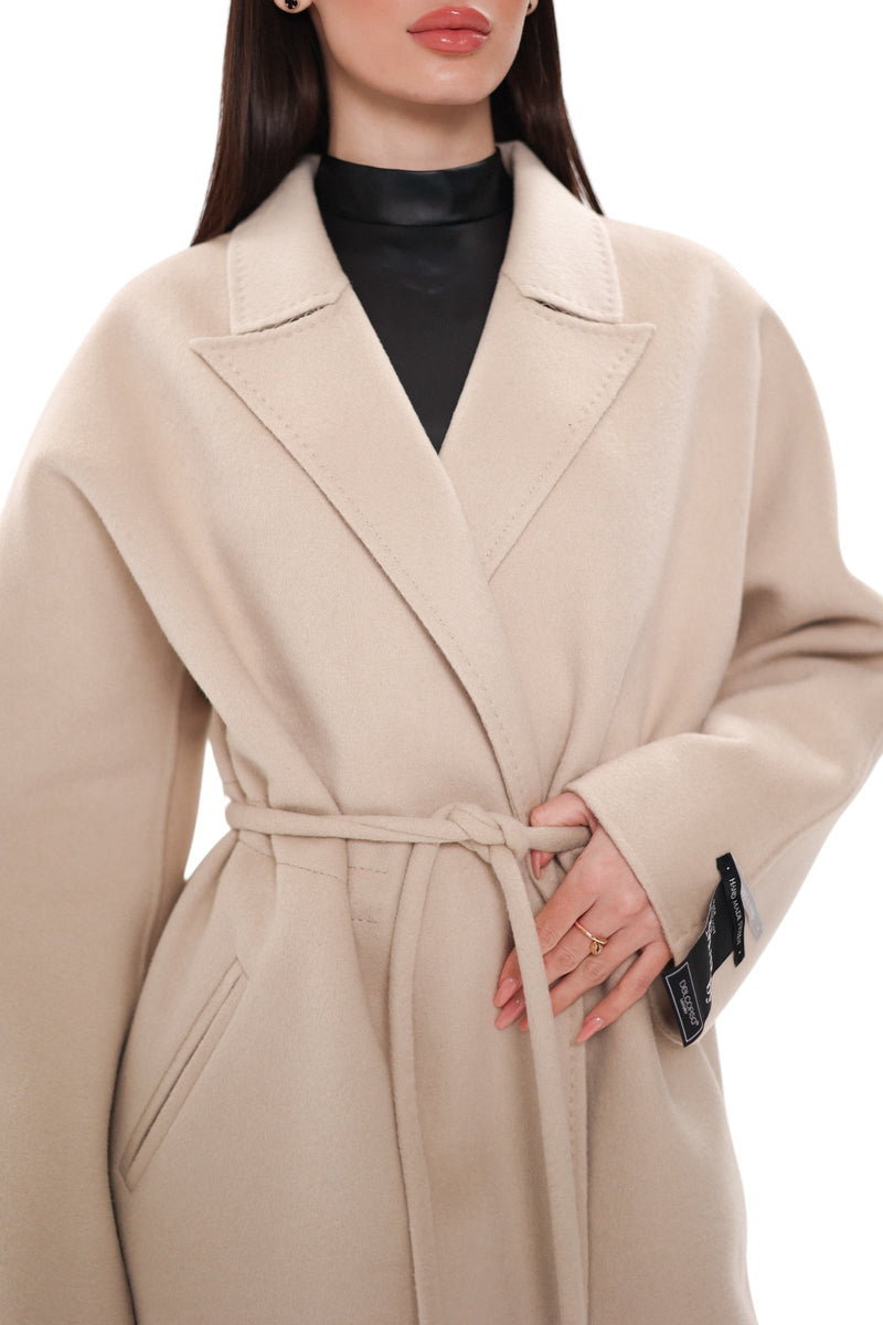 Margaret Royal Creme Wool Cashmere Coat
