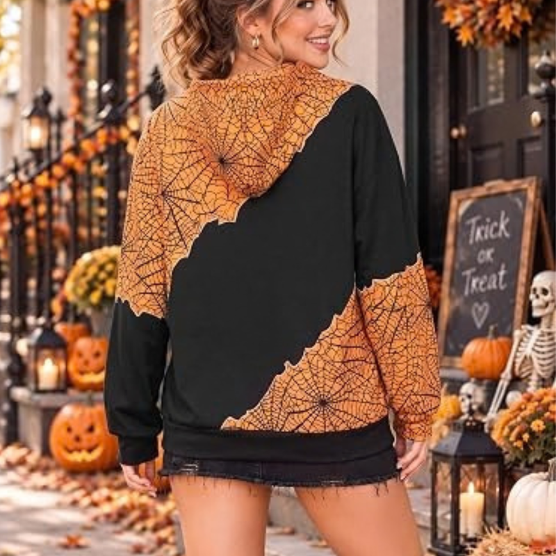 Women's Halloween Graphic Sweatshirt Long Sleeve