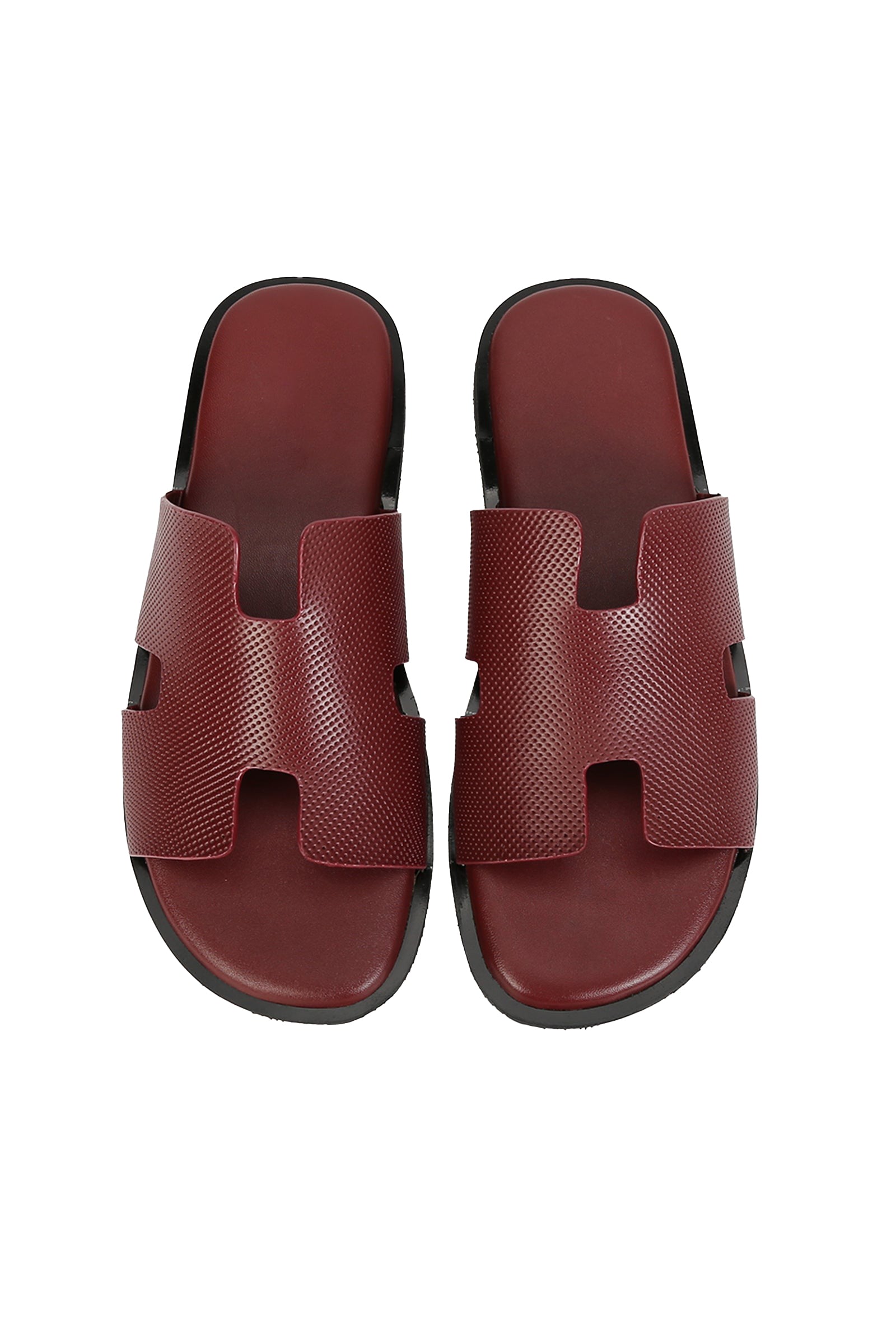 Wesley Men's H Dotted Leather Slipper – Premium Style – Inland