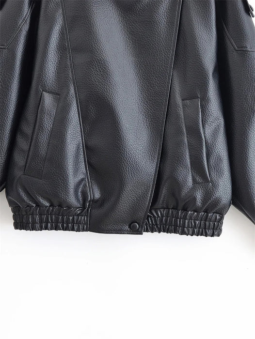 Willow Women's Black Faux Leather Motorcycle Jacket