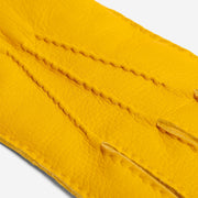 Matteo (yellow) - Gloves made of American deerskin leather with cashmere lining