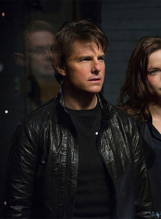 Tom Cruise Mission Impossible Leather Jacket Black