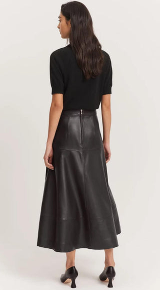 Maeve Women's Real Leather Fashionable Skirt