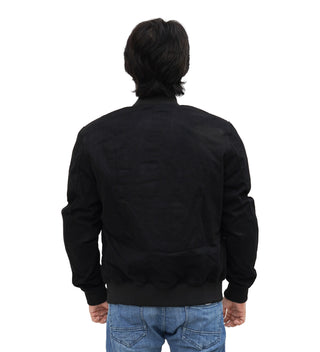 Burak Men’s Twill Safety Padded Motorcycle Bomber Jacket
