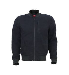 Burak Men’s Denim Safety Padded Motorcycle Bomber Jacket