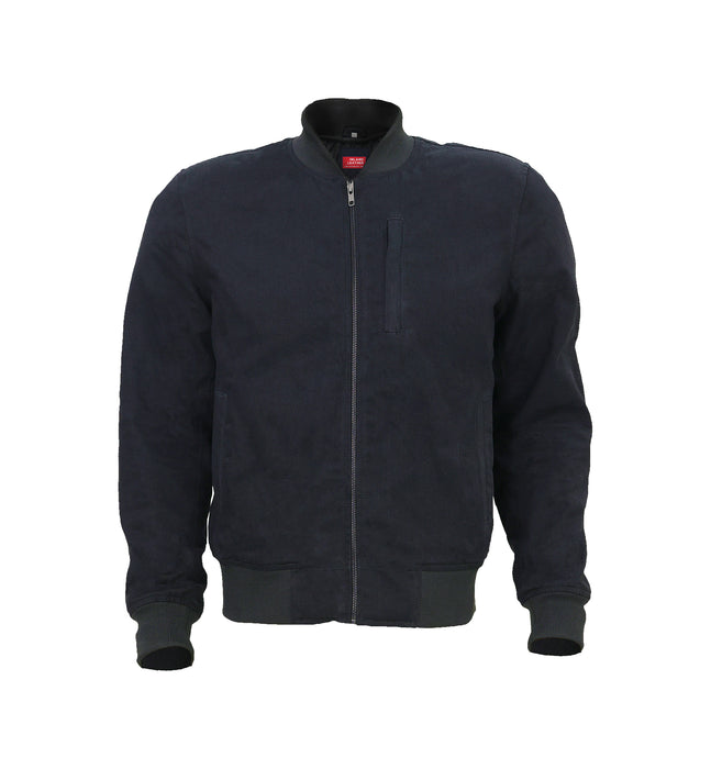 Burak Men’s Denim Safety Padded Motorcycle Bomber Jacket