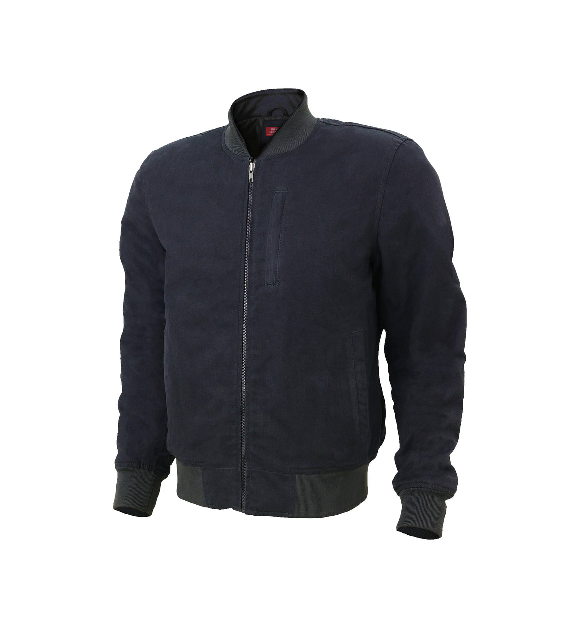 Burak Men’s Denim Safety Padded Motorcycle Bomber Jacket