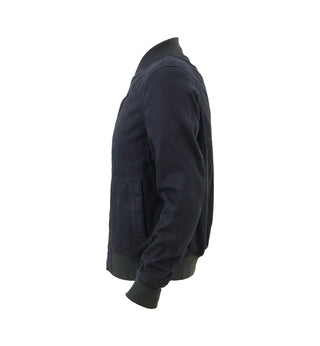 Burak Men’s Denim Safety Padded Motorcycle Bomber Jacket