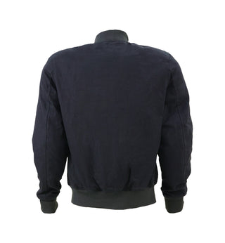 Burak Men’s Denim Safety Padded Motorcycle Bomber Jacket