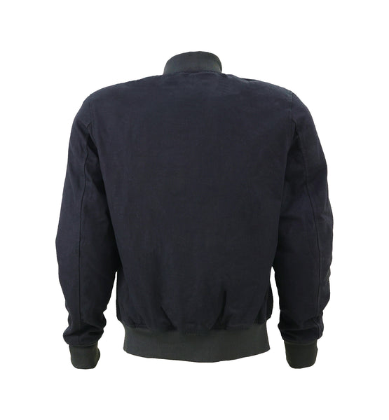 Burak Men’s Denim Safety Padded Motorcycle Bomber Jacket