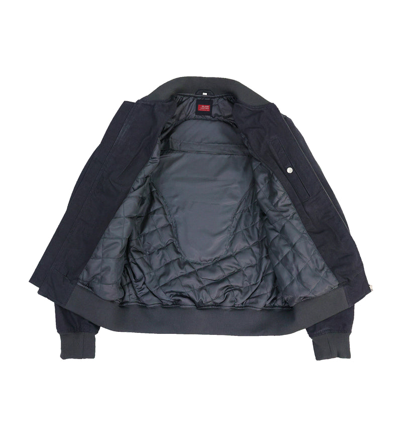 Burak Men’s Denim Safety Padded Motorcycle Bomber Jacket