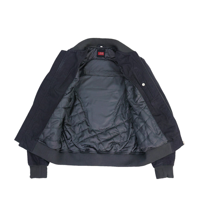 Burak Men’s Denim Safety Padded Motorcycle Bomber Jacket
