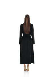 Black Cashmere Blend Coat for Women