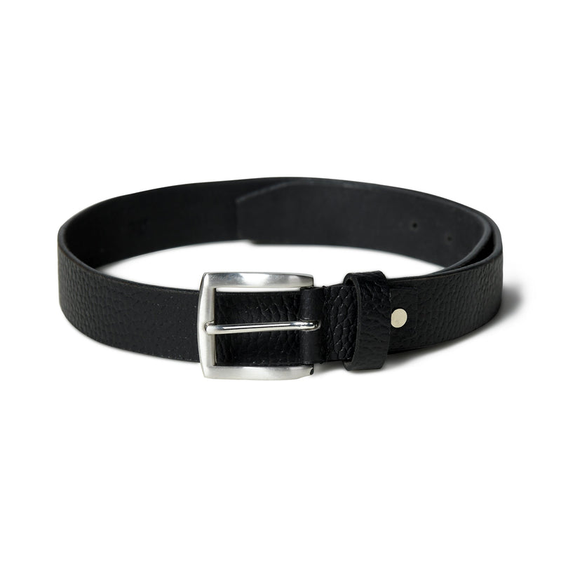 Nexus Black Buffalo Textured Leather Belt