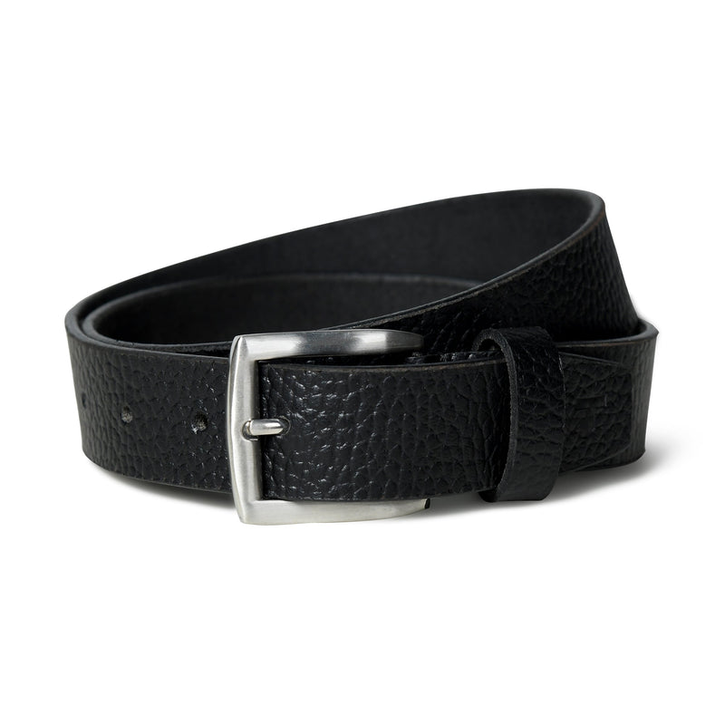 Nexus Black Buffalo Textured Leather Belt