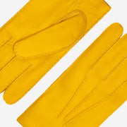 Matteo (yellow) - Gloves made of American deerskin leather with cashmere lining