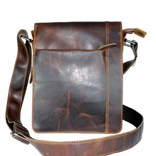 Susan Women's Waxed Leather Crossbody Bag Brown