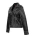 Afaaf Women’s Black Lambskin Leather Jacket Studded Biker Style