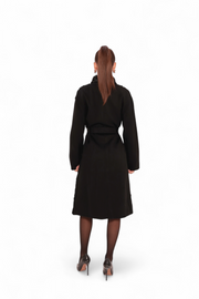Noir Genuine Karakul Fur Wool Overcoat