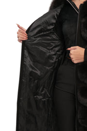 Genuine Polar Fox Fur Vest – 90 cm Longline