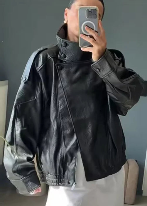 Willow Women's Black Faux Leather Motorcycle Jacket