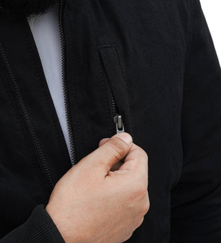 Burak Men’s Twill Safety Padded Motorcycle Bomber Jacket