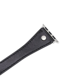 Kevin Double Tour Slim With Silver Bead Apple Watch Leather Straps (Set of 3)