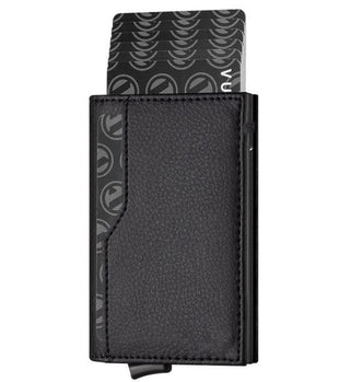 RFID Blocking Leather Credit Card Case 💳🖤 Double ID Window Wallet
