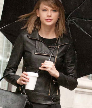 Taylor Swift Leather Jacket Black