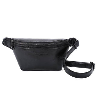 Terry Real Leather Summer Waist Bag Black