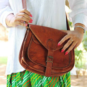 The Nichols Vintage Brown Leather Crossbody Bag