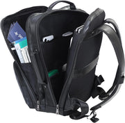17.3" Full Grain Leather Laptop Business Travel Backpack