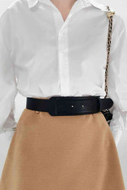 PU Leather Wide Belt for Women – Stylish Adjustable Waist Belt