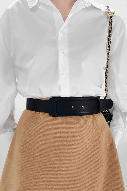 PU Leather Wide Belt for Women – Stylish Adjustable Waist Belt