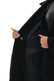 Black Cashmere Blend Coat for Women