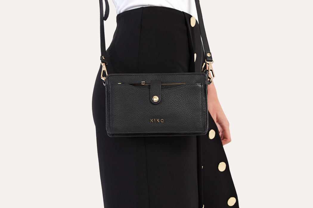Wallet Crossbody | Genuine Pebble Leather