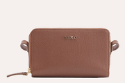 Zip Around Pebble Leather Crossbody