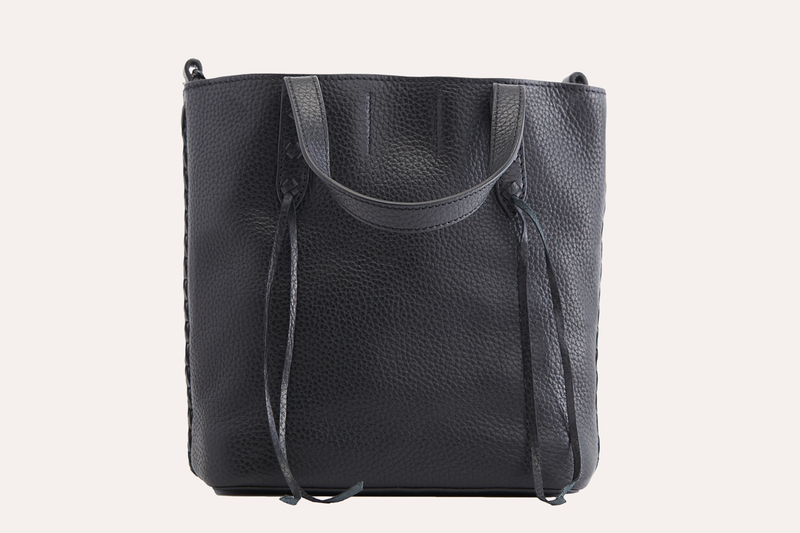 Side Weaved Leather Tote
